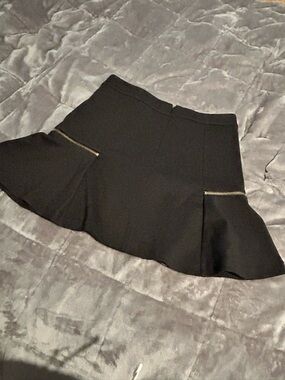 Michael kors knit mini skirt with gold zipper detail